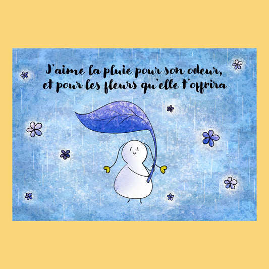 Carte postale - Scrappy et la pluie