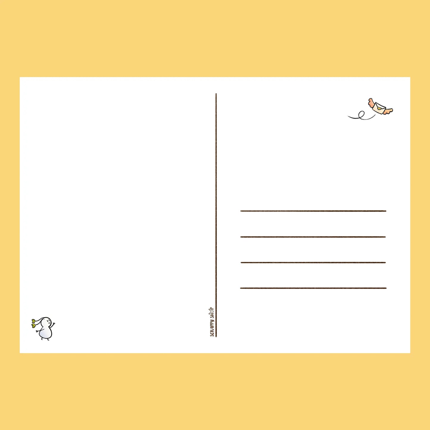 Bundle Scrappy / Lot de 3 - 1 carte postale, 2 stickers