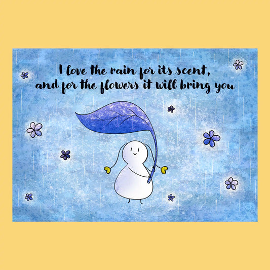 Carte postale - Scrappy et la pluie